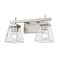 Z-Lite Lauren Vanity, 2-Light, 16 In.W x 6.5 In.L x 8.5 In.H, Brushed Nickel/Clear 819-2V-BN - alternate 7